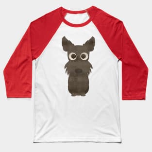 Scottish Terrier Ugly Christmas Sweater Knit Pattern Baseball T-Shirt